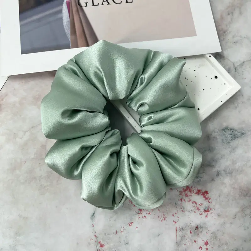 Silk Pleated Hair Tie Scrunchie 30mm - Image 44
