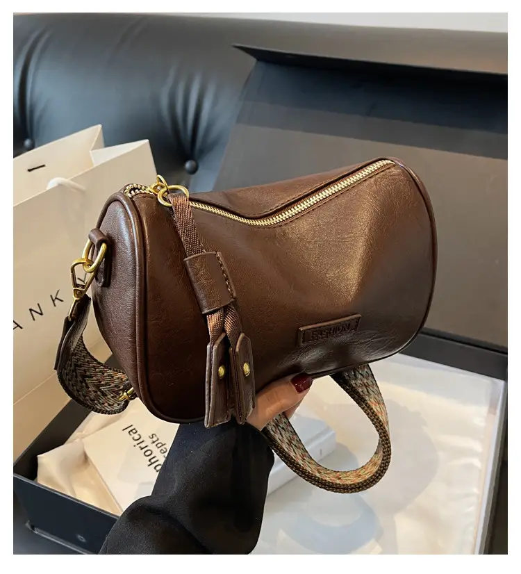 Brown Soft Leather Crossbody Bag for Women — feature 1