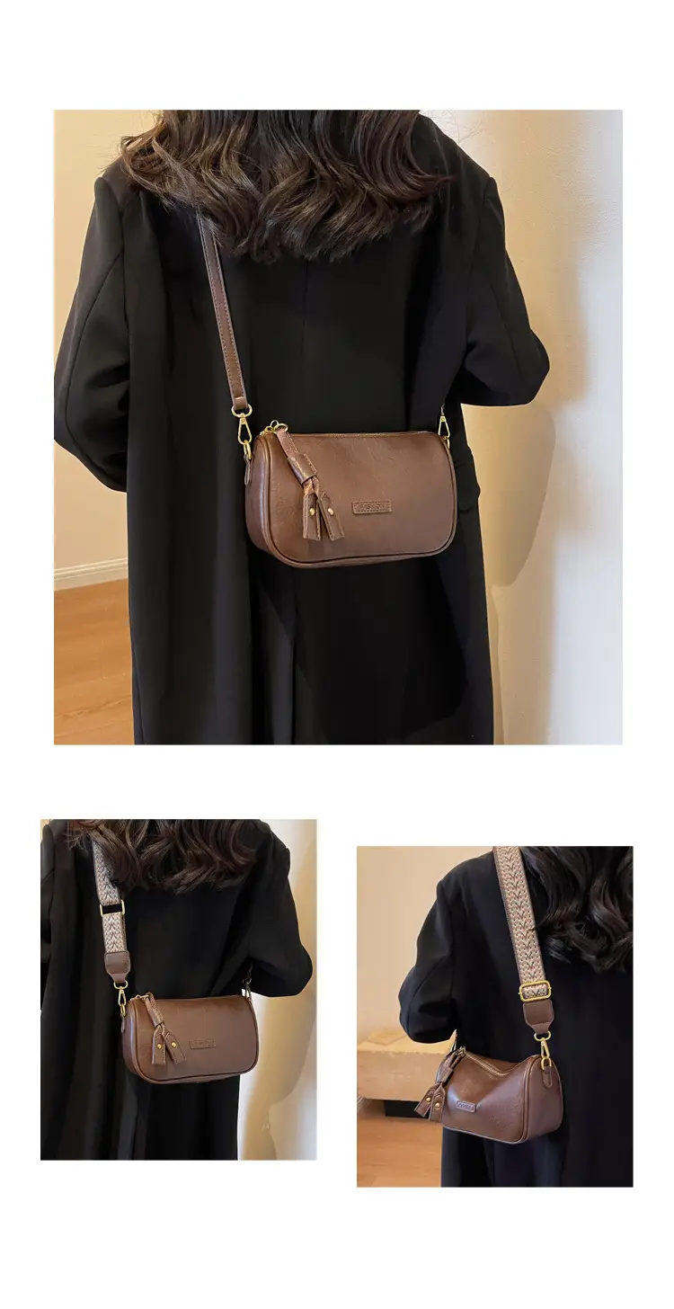 Brown Soft Leather Crossbody Bag for Women — feature 13