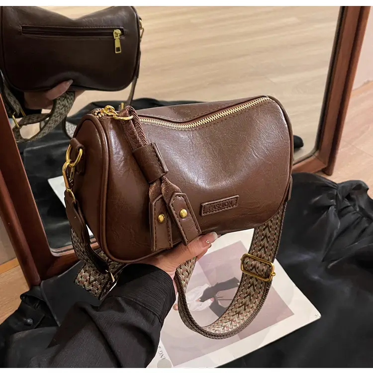 Brown Soft Leather Crossbody Bag for Women — feature 33