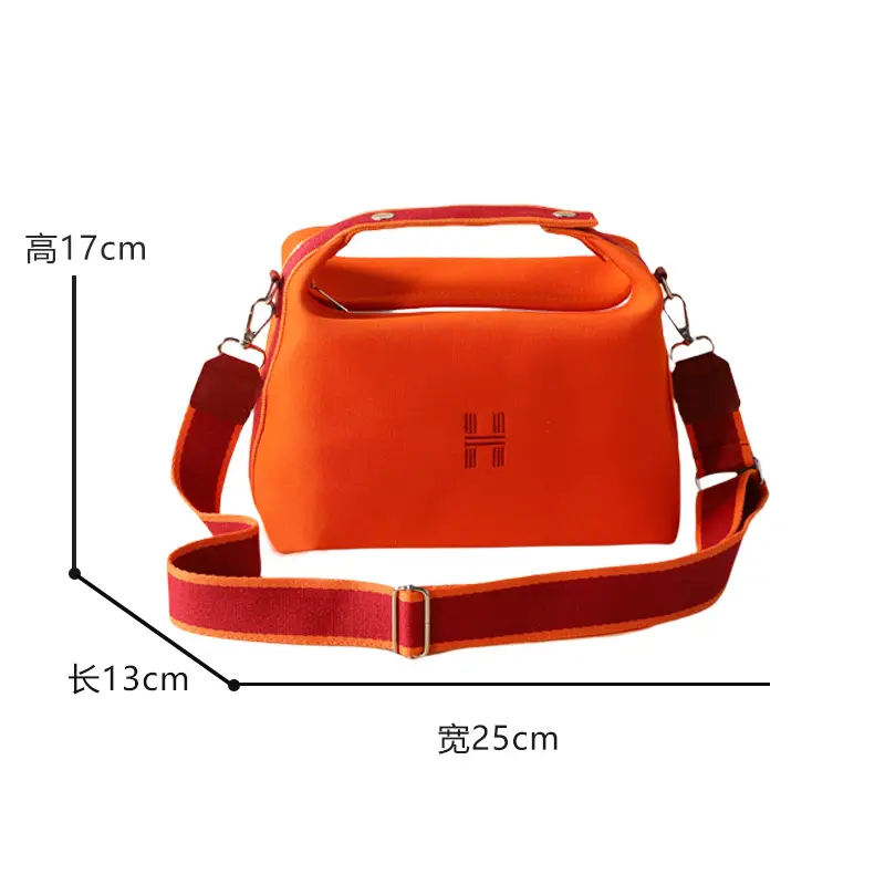 H Family Canvas Cosmetic Bag Large Capacity Shoulder Crossbody Satchel - Image 11