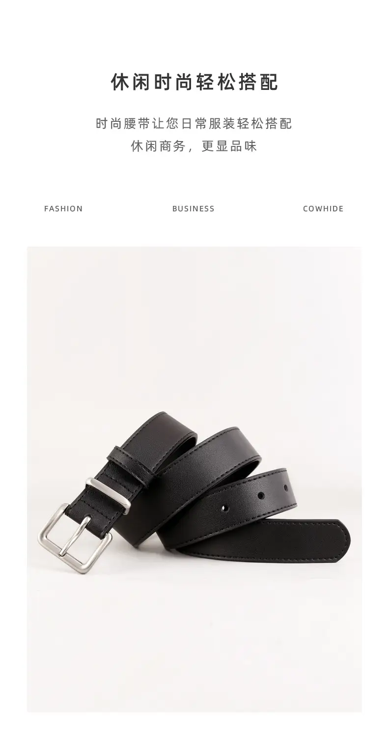 Maroon Genuine Leather Belt with Gold Buckle — feature 27