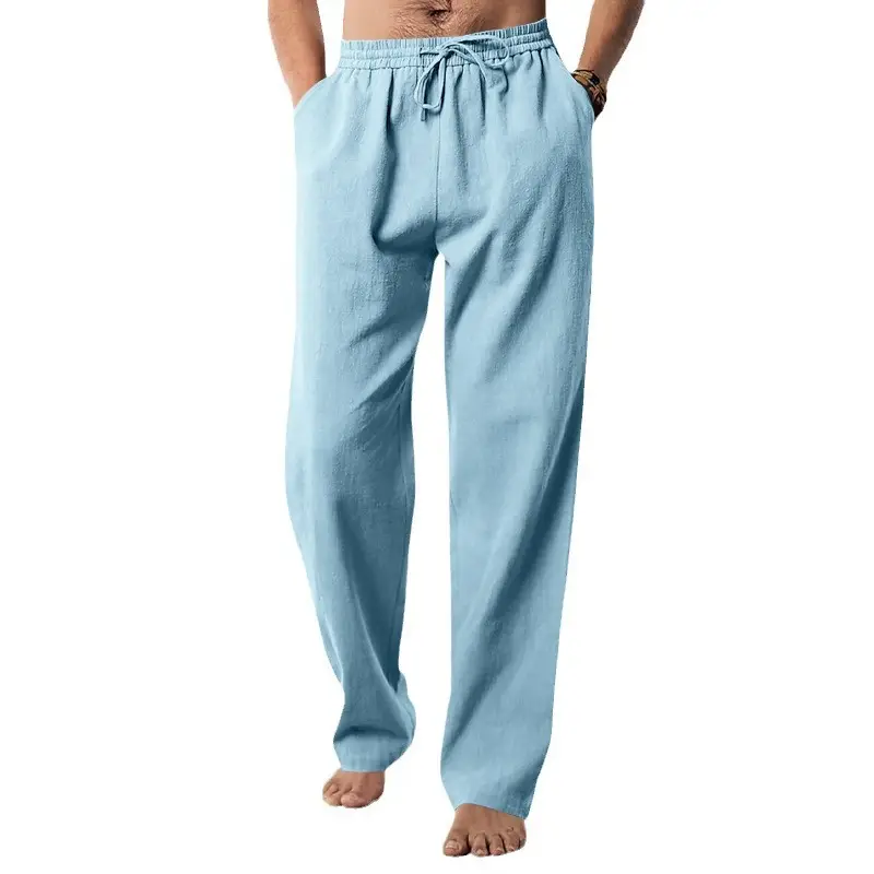 Men's Green Straight Pants Casual Spring Autumn Wear - Image 10