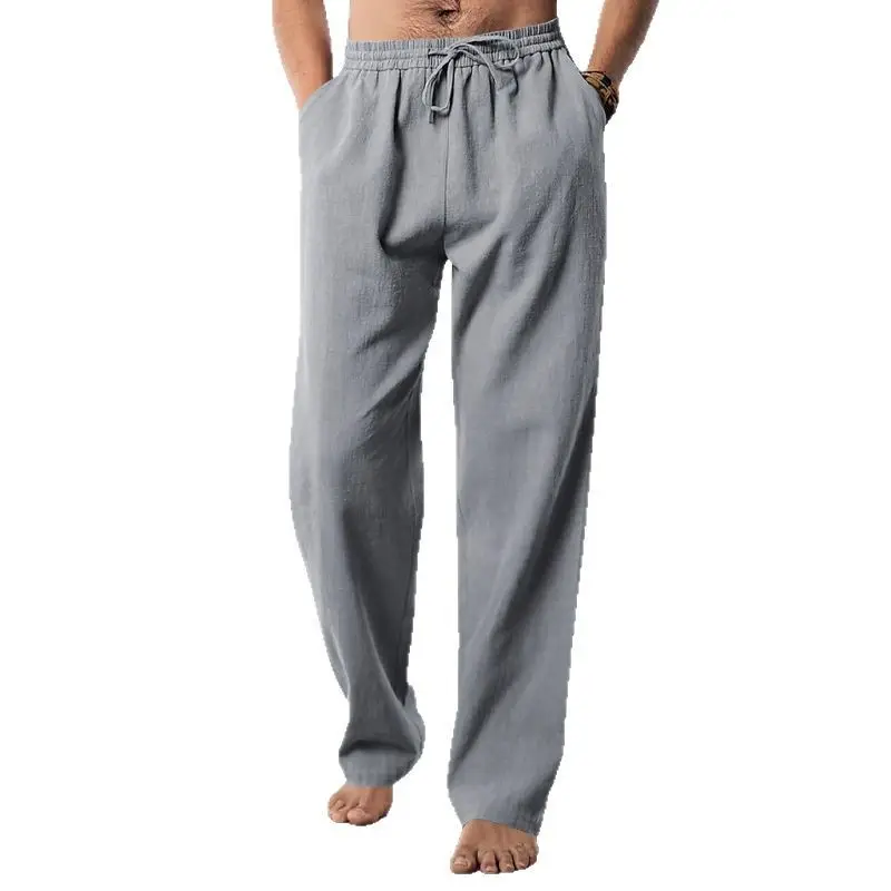 Men's Green Straight Pants Casual Spring Autumn Wear - Image 11