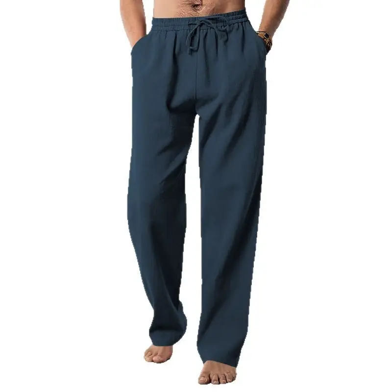 Men's Green Straight Pants Casual Spring Autumn Wear - Image 12