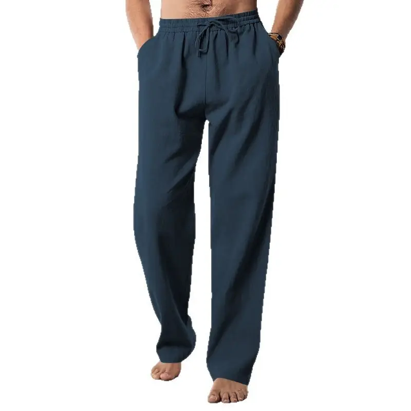 Men's Green Straight Pants Casual Spring Autumn Wear - Image 13
