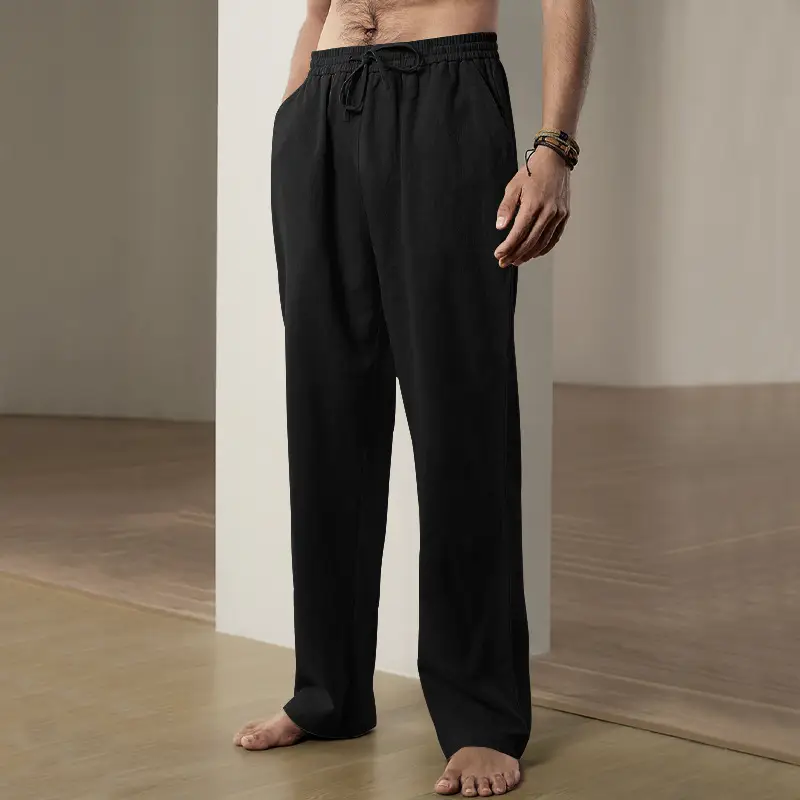 Men's Green Straight Pants Casual Spring Autumn Wear - Image 7