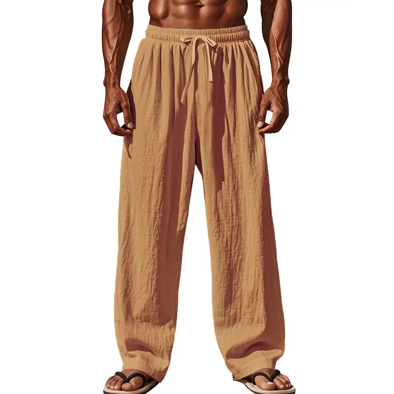 Men's Green Straight Pants Casual Spring Autumn Wear - Image 8