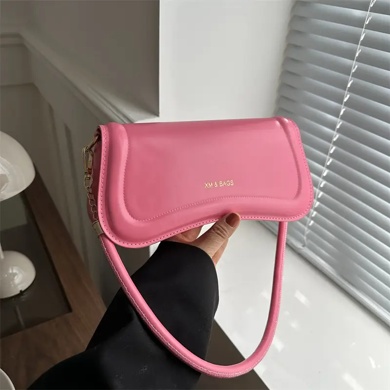 Light Brown Textuous Shoulder Bag for Women Winter New Fashion - Image 5