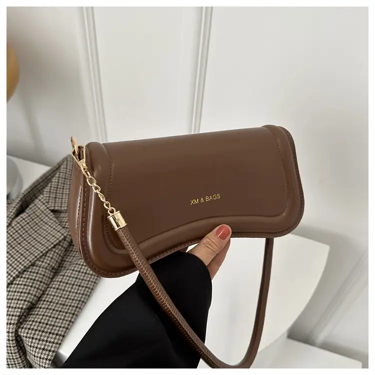 Light Brown Textuous Shoulder Bag for Women Winter New Fashion — feature 11