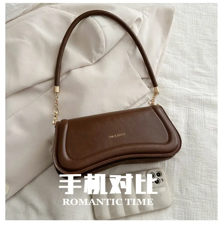 Light Brown Textuous Shoulder Bag for Women Winter New Fashion — feature 2