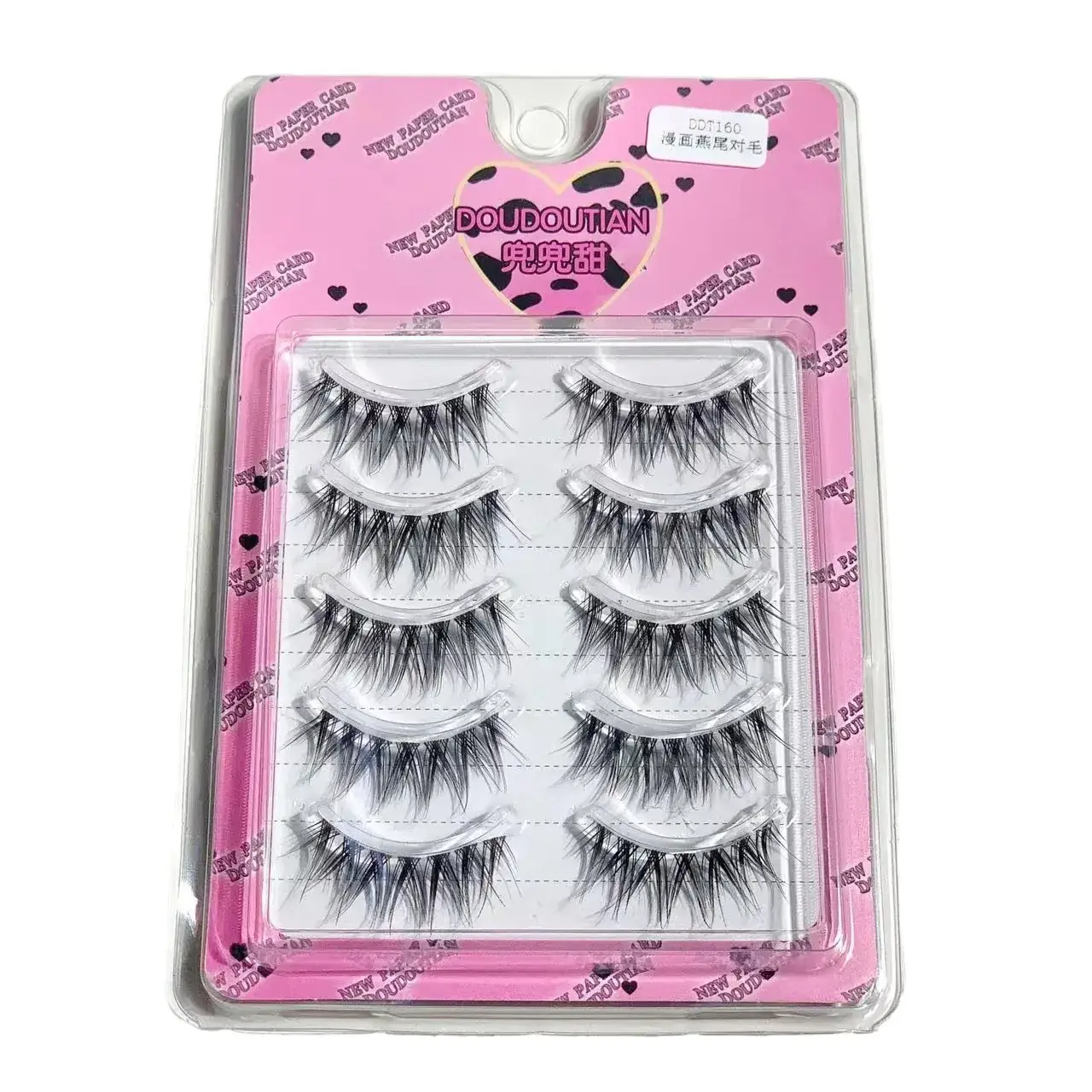 False Eyelashes for Women with Transparent Stems