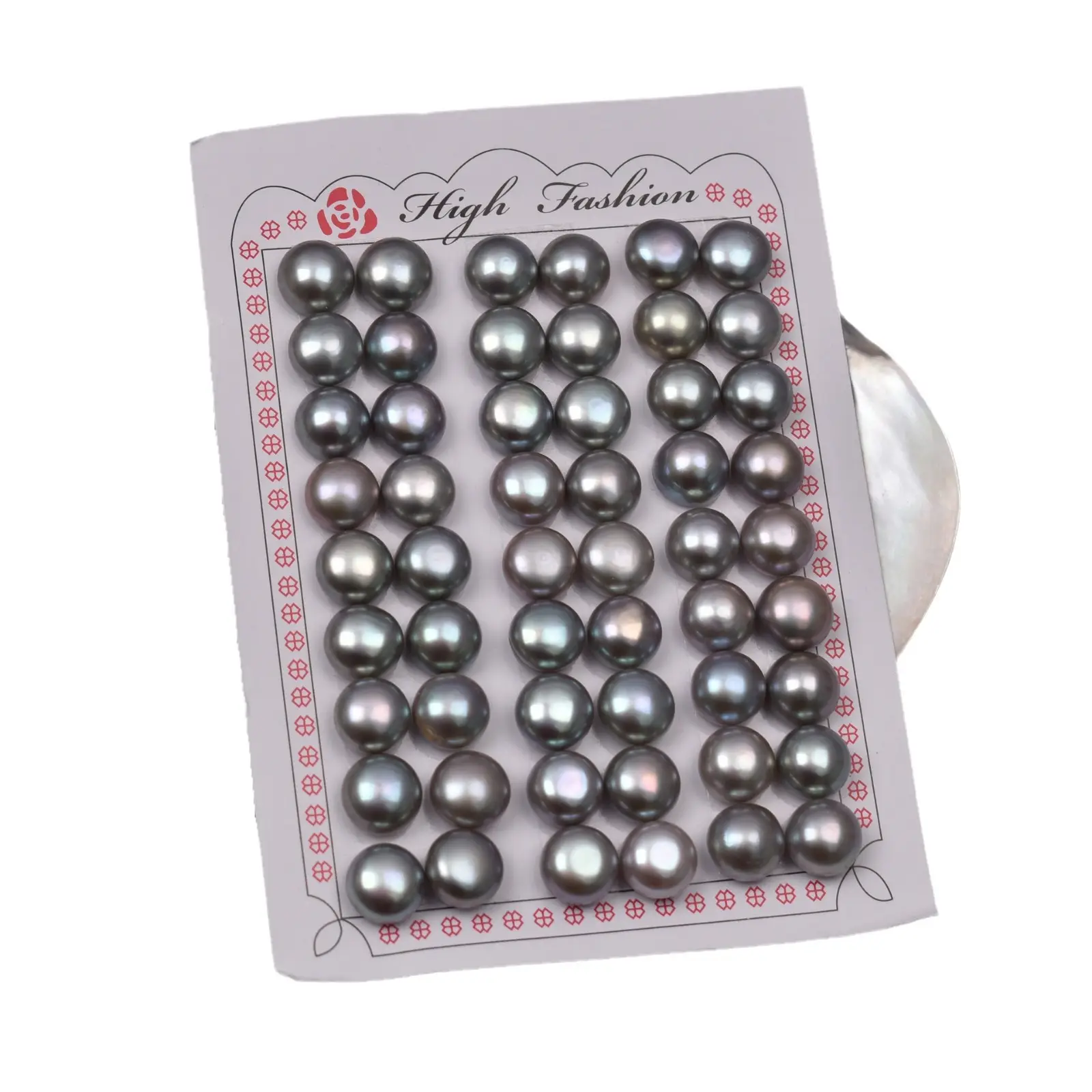 5-10mm Natural Fresh Water Pearl Loose Beads Gray Steamed - Image 6