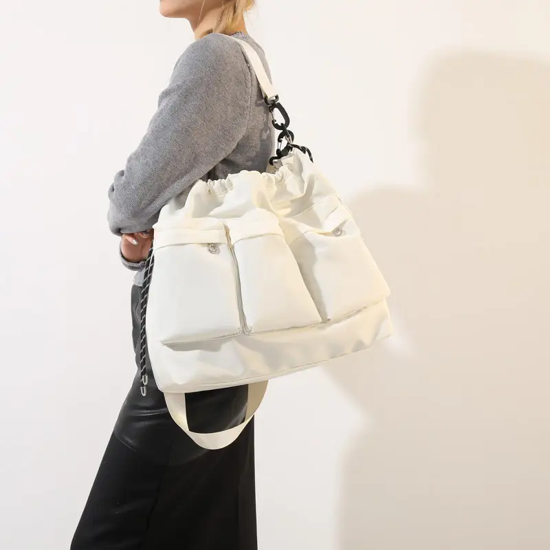 Olive Green Drawstring Tote Bag for Women 2023 Winter - Image 5
