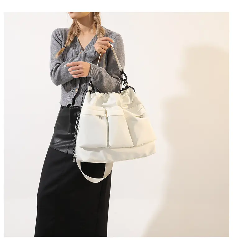 Olive Green Drawstring Tote Bag for Women 2023 Winter — feature 10