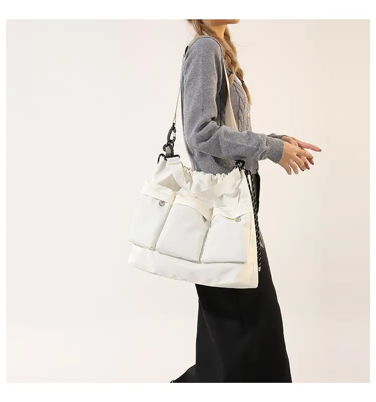 Olive Green Drawstring Tote Bag for Women 2023 Winter — feature 12