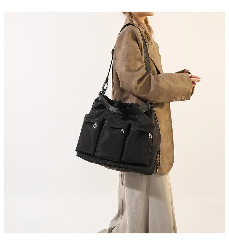 Olive Green Drawstring Tote Bag for Women 2023 Winter — feature 14