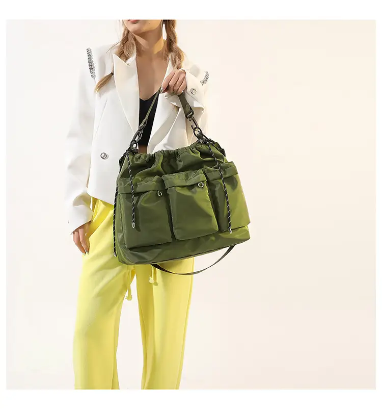 Olive Green Drawstring Tote Bag for Women 2023 Winter — feature 16