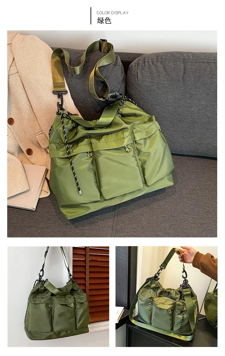 Olive Green Drawstring Tote Bag for Women 2023 Winter — feature 21