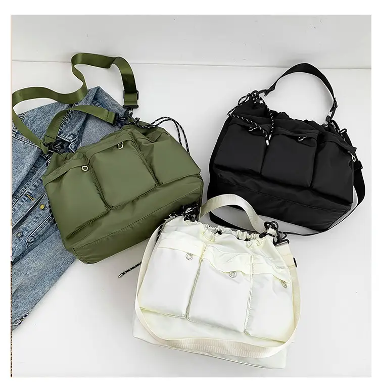 Olive Green Drawstring Tote Bag for Women 2023 Winter — feature 22