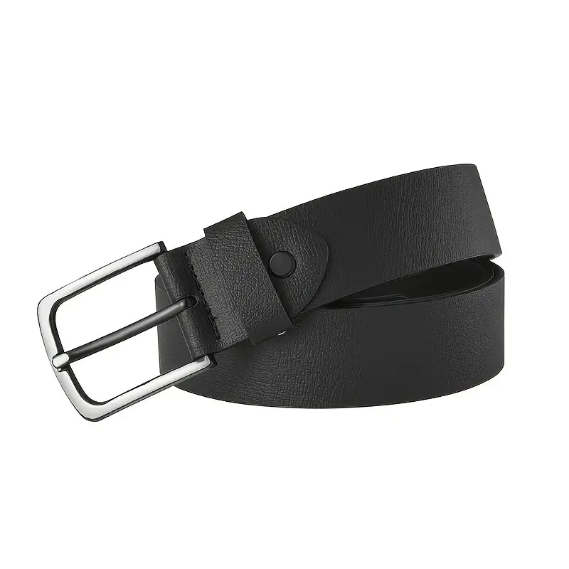 Men's Black Genuine Leather Belt for Casual Dress Pants — feature 5
