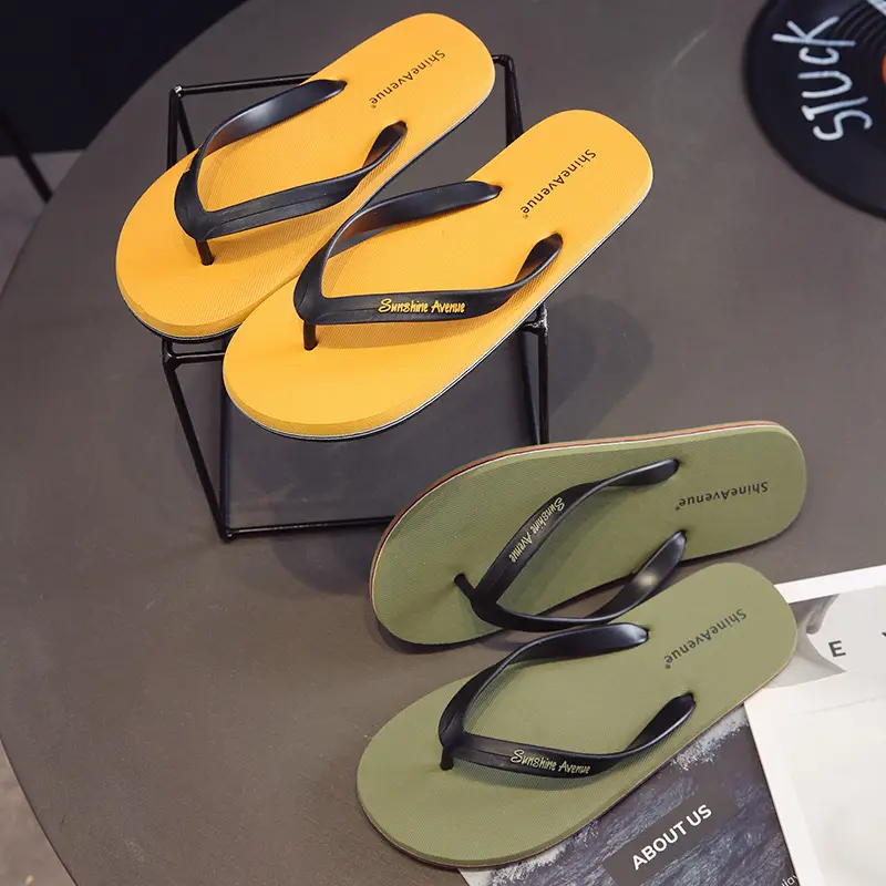 Flip flops men's summer student fashion trendy flip-flops men's outdoor personalized casual non-slip beach shoes