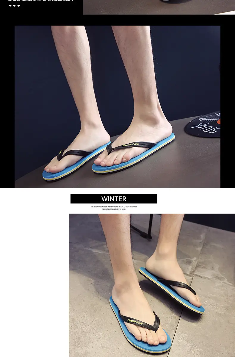 Flip flops men's summer student fashion trendy flip-flops men's outdoor personalized casual non-slip beach shoes — feature 13