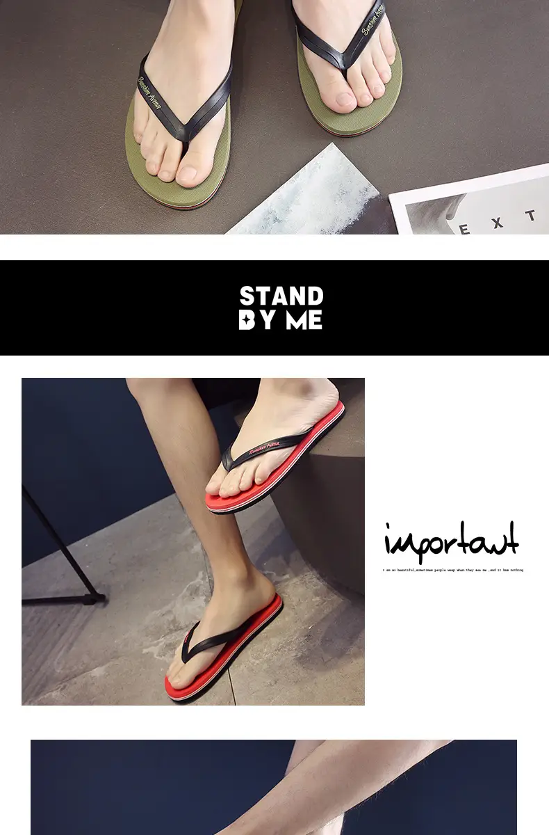 Flip flops men's summer student fashion trendy flip-flops men's outdoor personalized casual non-slip beach shoes — feature 17