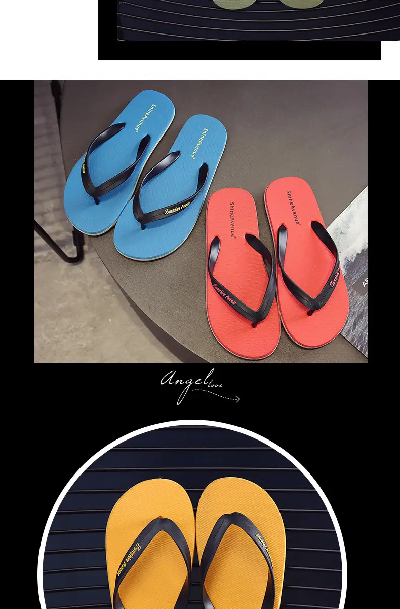 Flip flops men's summer student fashion trendy flip-flops men's outdoor personalized casual non-slip beach shoes — feature 9