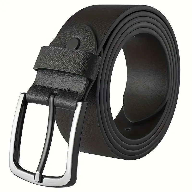 New Men's Black Leather Belt Cowhide All-Match - Image 2
