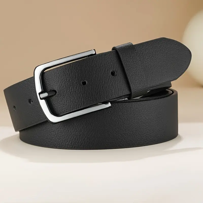 New Men's Black Leather Belt Cowhide All-Match - Image 3
