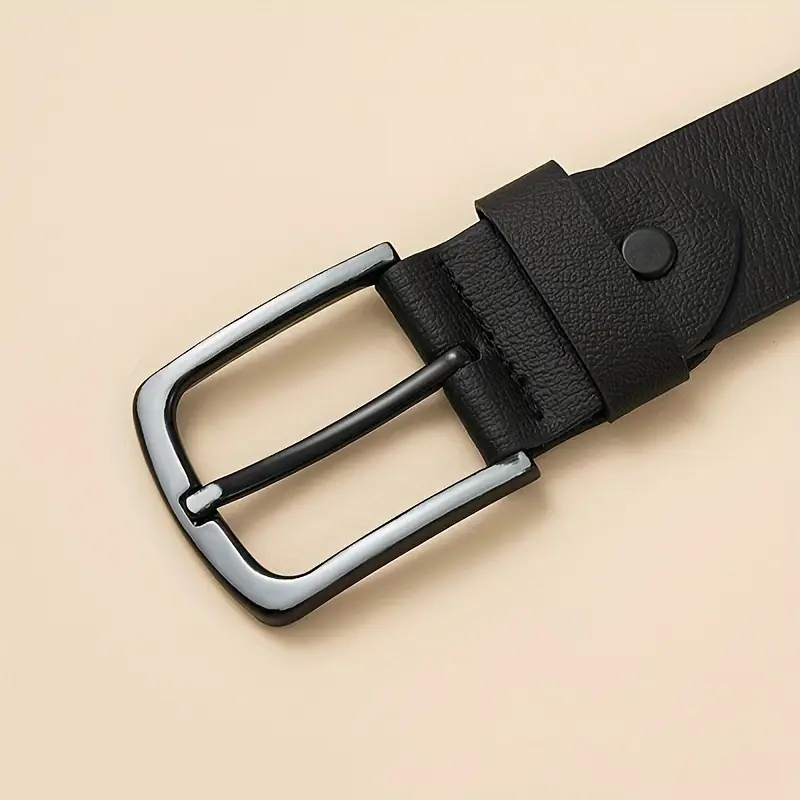 New Men's Black Leather Belt Cowhide All-Match — feature 6