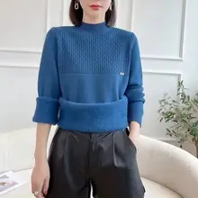Women Turtleneck Belted Knit Dress Mid Length 2025 — feature 17