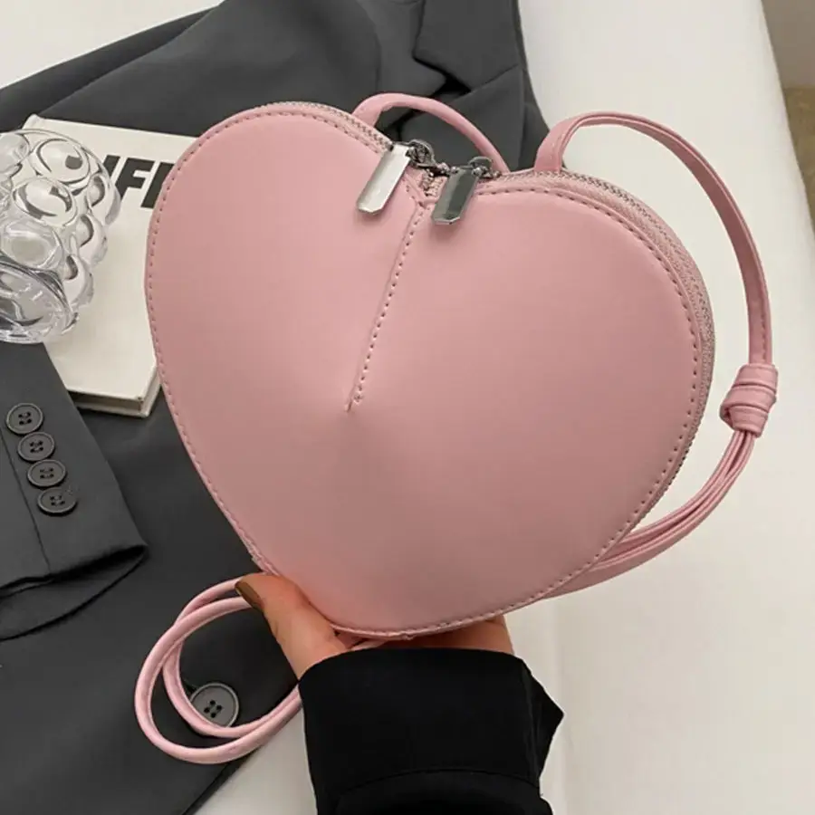 Heart Shaped Red Coin Purse for Women - Image 6