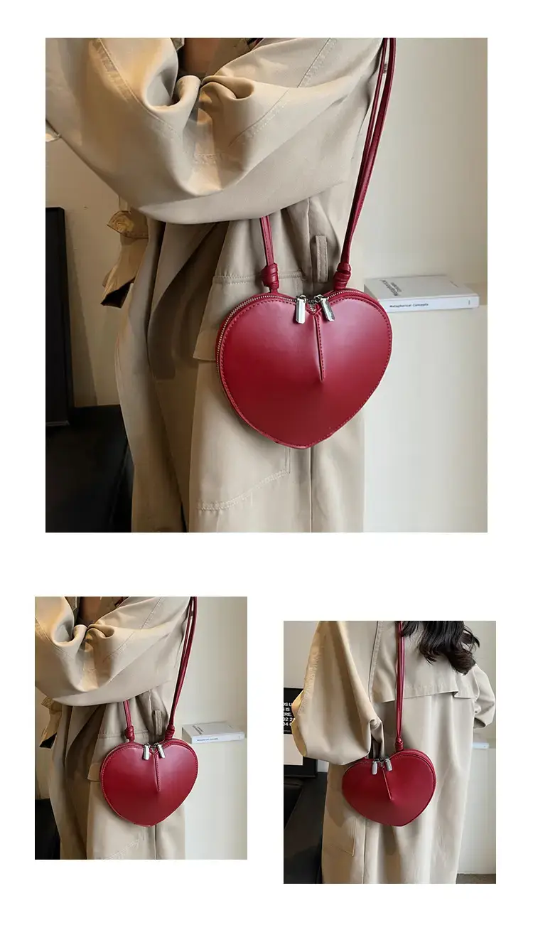 Heart Shaped Red Coin Purse for Women — feature 8