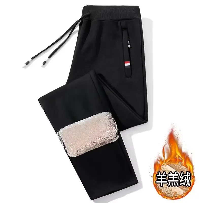 Men Fleece Lined Grey Sweatpants Winter Warm — feature 2