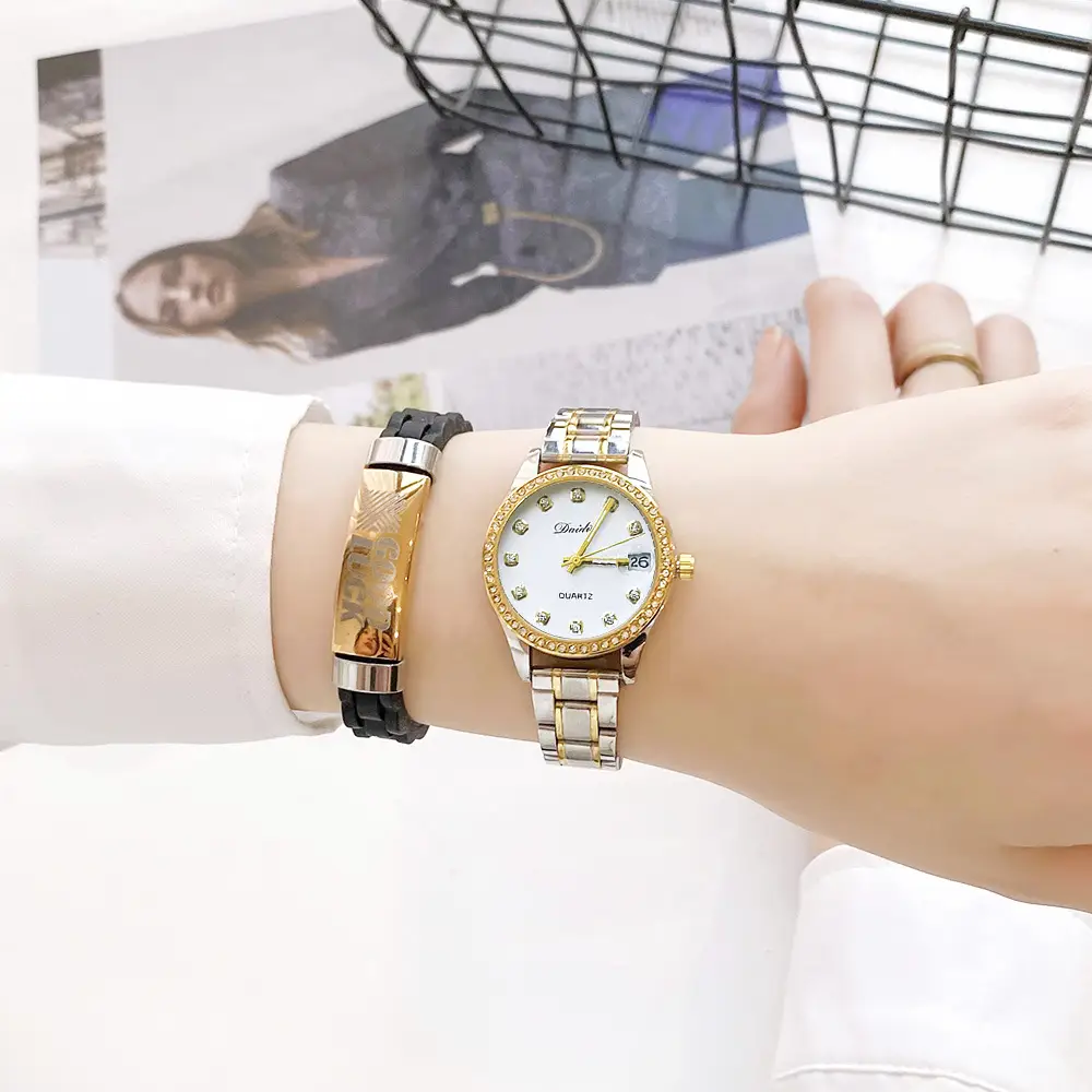 Women's Quartz Watch Silver Crystal Band Student Grade — feature 16