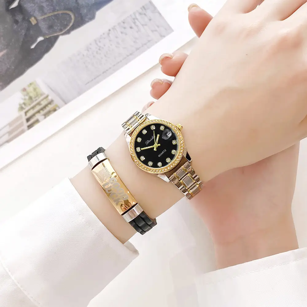 Women's Quartz Watch Silver Crystal Band Student Grade — feature 17