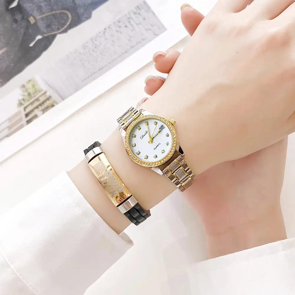 Women's Quartz Watch Silver Crystal Band Student Grade — feature 18