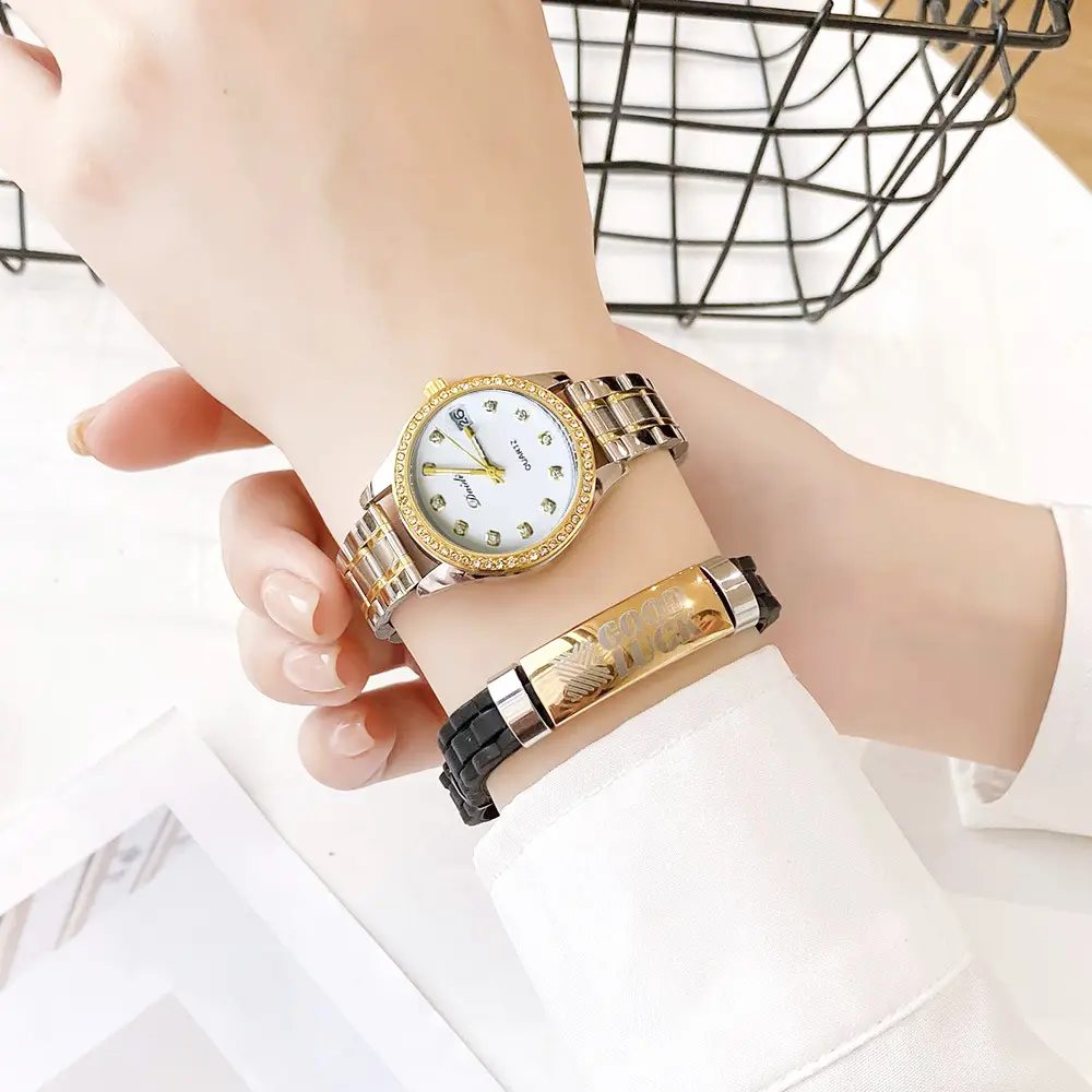 Women's Quartz Watch Silver Crystal Band Student Grade — feature 21