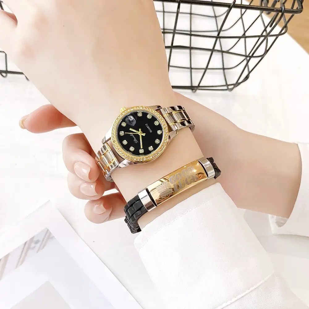 Women's Quartz Watch Silver Crystal Band Student Grade — feature 22
