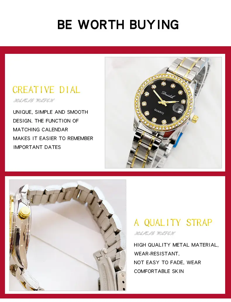 Women's Quartz Watch Silver Crystal Band Student Grade — feature 5