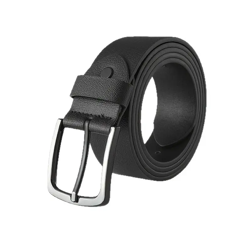 Men's Genuine Leather Belt with Pin Buckle - Image 5