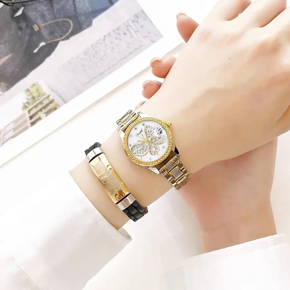 Women's Butterfly Dial Quartz Watch Silver 2024 — feature 14