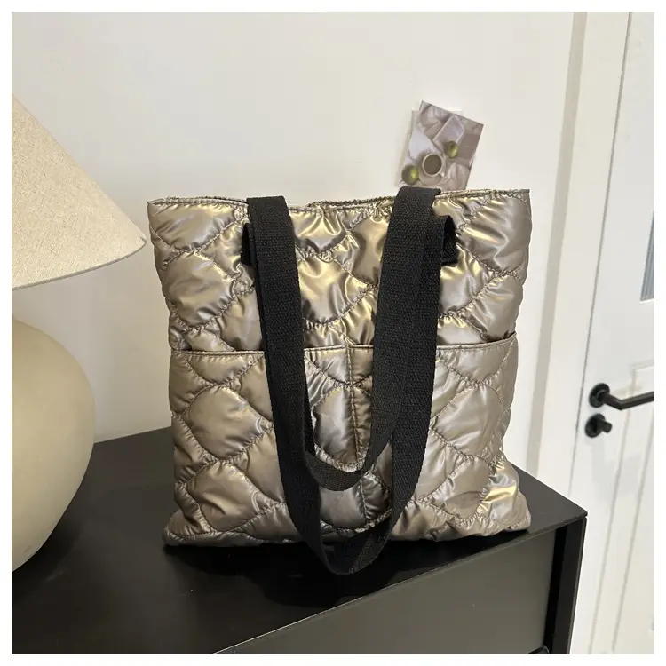 Black Quilted Women's Shoulder Bag 2023 - Image 11