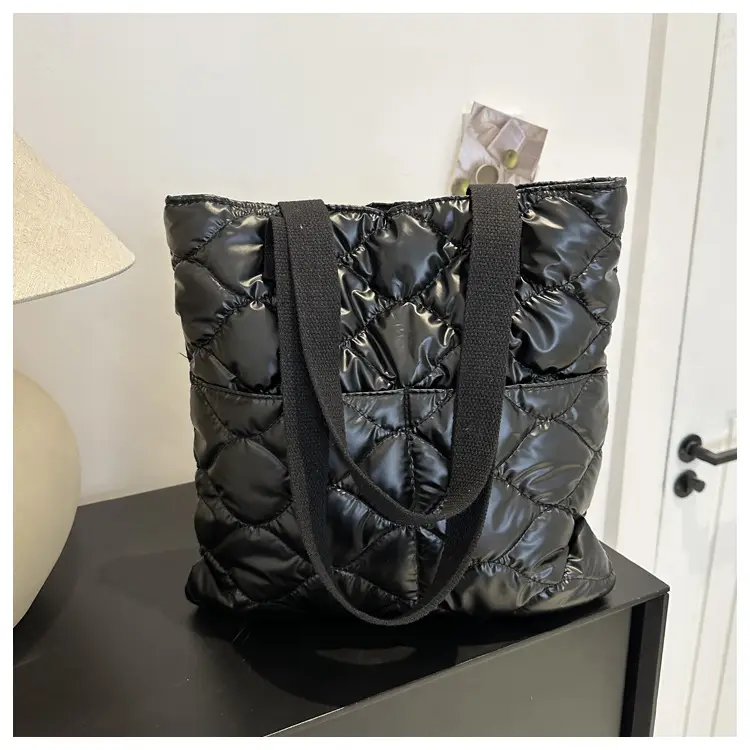 Black Quilted Women's Shoulder Bag 2023 - Image 12