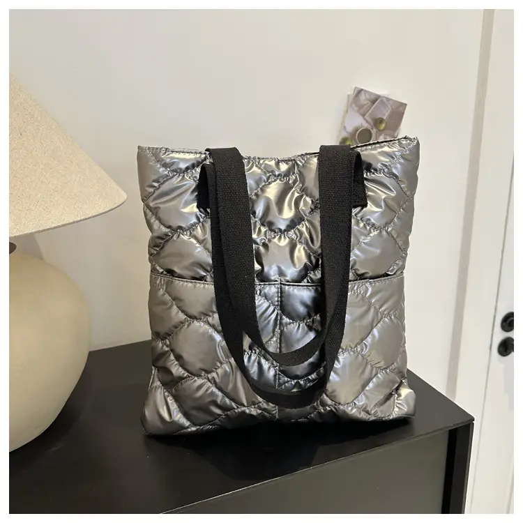 Black Quilted Women's Shoulder Bag 2023 - Image 13