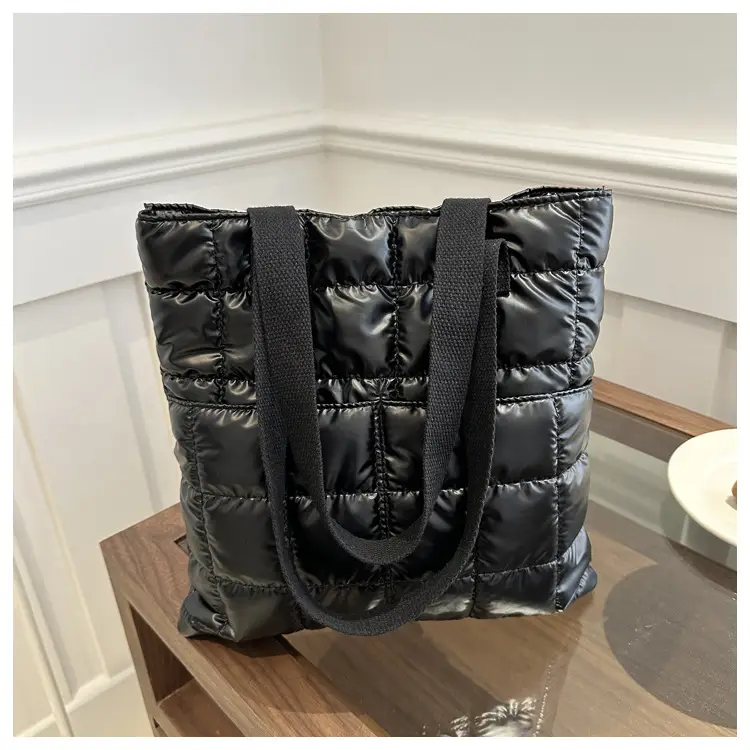 Black Quilted Women's Shoulder Bag 2023 - Image 2