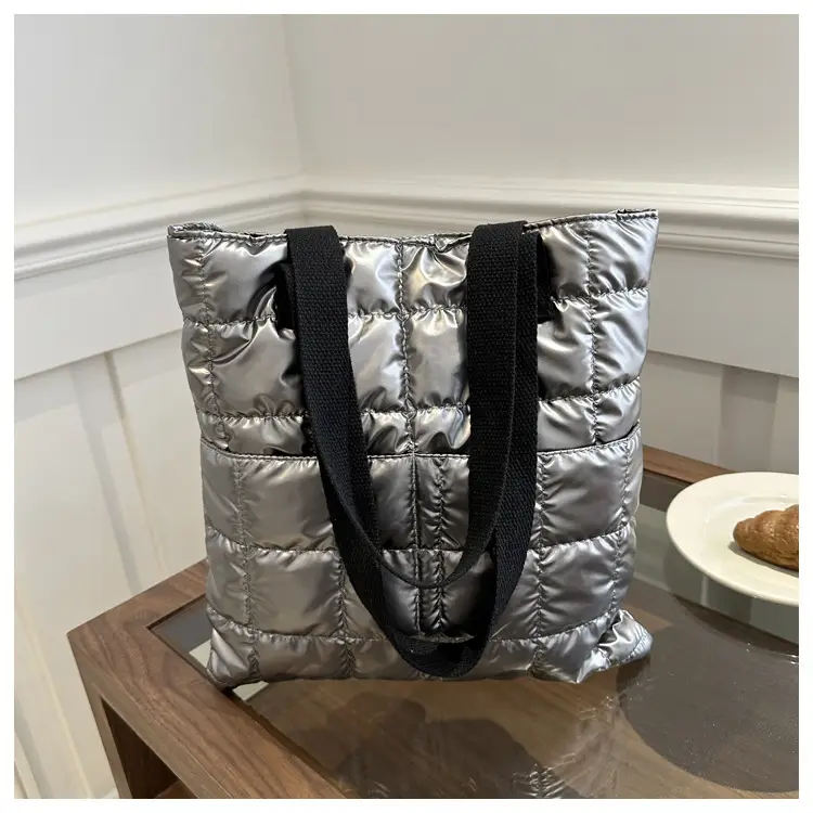Black Quilted Women's Shoulder Bag 2023 - Image 3