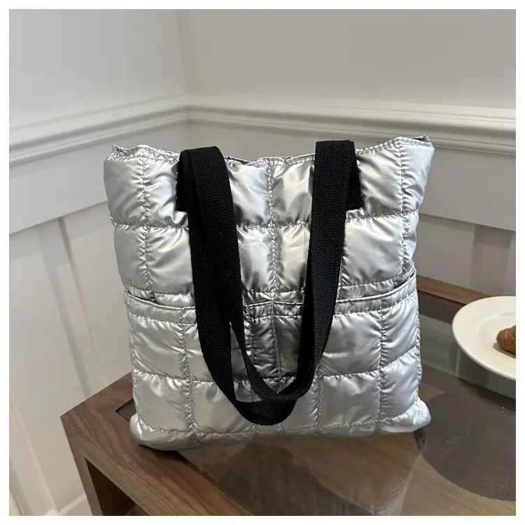 Black Quilted Women's Shoulder Bag 2023 - Image 4